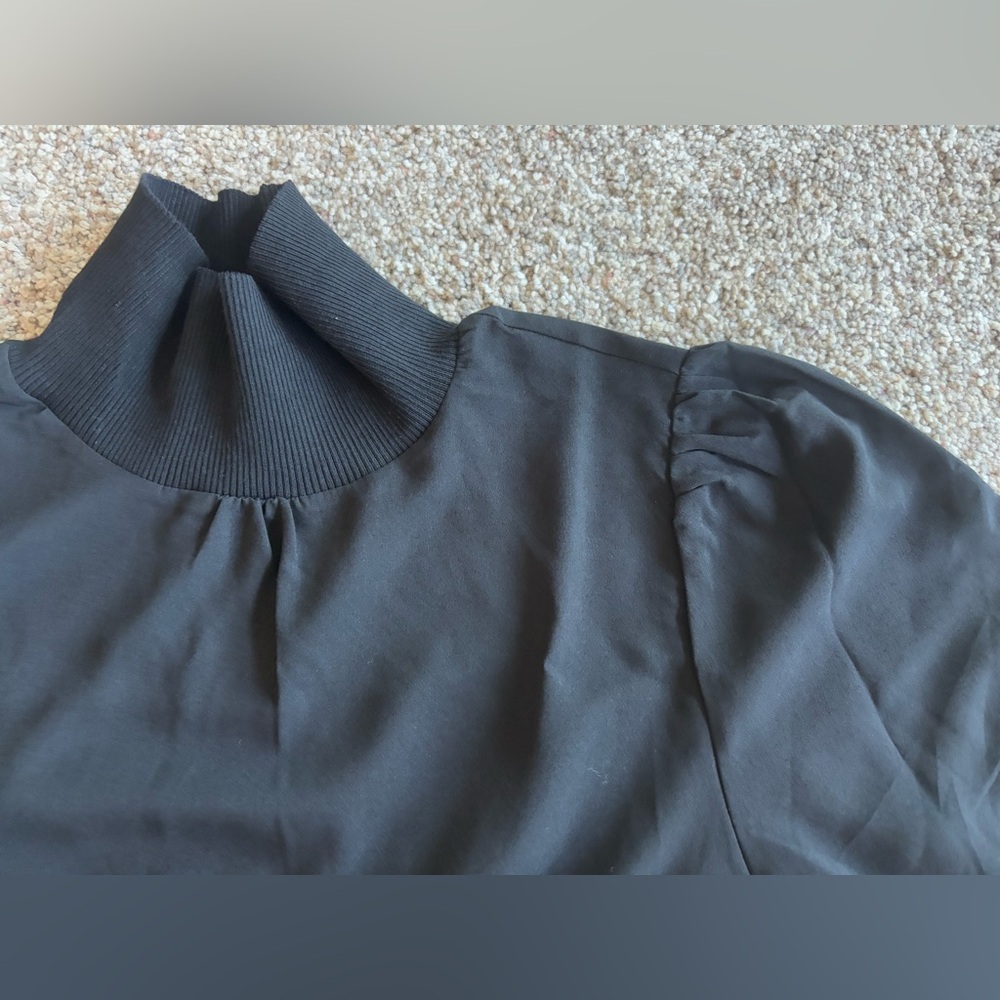 French Connection Black High Neck Blouse - Picture 6 of 10